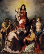 Andrea del Sarto Virgin and Child in Glory with Six Saints Spain oil painting artist